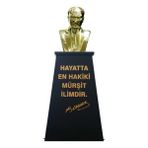 Panapole Atatürk Büstü (55 cm Pirinç)+ Kaide (100 cm) Ilkokul Modeli