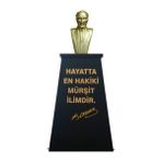 Panapole Atatürk Büstü (70 cm Alüminyum)+ Kaide (100 cm) Ilkokul Modeli