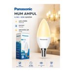 PANASONIC 6.5W LED Mum Ampul E14 2700K Doğal Sarı Işık | 50W Eşdeğer | Tasarruflu & Göz Yormaz