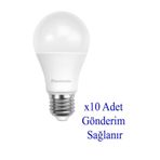 Panasonic 8,5W (63W) Led Ampul 6500K - Beyaz Işık 10 Adet Tasarruflu Lamba