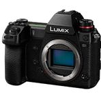 Panasonic DC-S1E-K aynasız tam format kamera, 4K 60p/50p video kaydı Flip Screen ile (profesyonel video özellikleri. 24,2 MP CMOS sensör, objektifsiz, siyah)