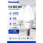 PANASONIC E14 Mum Ampul 6.5W 6500K Beyaz Işık 50W Güçlü Aydınlık Tasarruflu LED