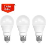 Panasonic E27 LED Ampul 8,5W 60W 860LM 6500K Beyaz - 3'lü Paket - 1 - 10 W