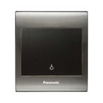 Panasonic Thea Blu Light Anahtar Çerçeve Inox + Beyaz Kapak Siyah