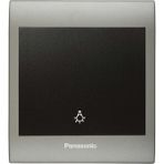 Panasonic Thea Blu Light Anahtar Çerçeve Inox Matt + Dore Kapak Siyah