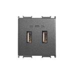 Panasonic Viko Panasonic Thea Modüler Füme USB Şarj Prizi Alt+Kapak 2m 5V-2A - WVTT22314DG-TR