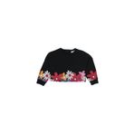 Panço 2221GB08055 Kız Çocuk Önü ve Kolları Çiçek Baskılı Sweatshirt