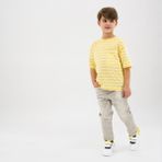 Panço Erkek Bebek Çizgili Tişört - 0 - 6 Ay - Sarı