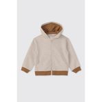 Panço Erkek Bebek Fermuarlı Bej-Melanj Sweatshirt