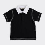 Panço Erkek Bebek Kontrast T-Shirt Yumuşak Doku ve Canlı Renklerle 1-2 Yaş Arası Çocuklar İçin - Siyah - 6 - 12 Ay