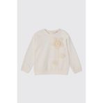 Panço Kız Bebek Aksesuar Detaylı Ekru Sweatshirt