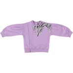 Panço Kız Bebek Baskı Detaylı Sweatshirt - Mor - 0 - 6 Ay