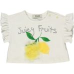 Panço Kız Bebek Baskı Detaylı T-Shirt - 3 Yaş - Bej