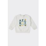 Panço Kız Bebek Baskılı Ekru Sweatshirt
