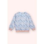 Panço Kız Bebek Baskılı Mavi Sweatshirt