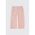 Panço Kız Bebek Çiçek Motifli Pembe Pantolon