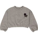 Panço Kız Bebek Crop Sweatshirt - Bej - 0 - 6 Ay