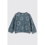 Panço Kız Bebek Desenli Petrol Sweatshirt