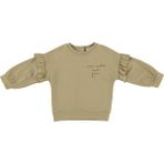 Panço Kız Bebek Fırfır Detaylı Sweatshirt - Mat Yeşil - 0 - 6 Ay