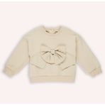 Panço Kız Bebek Fiyonk Detaylı Sweatshirt - Bej - 6 - 12 Ay