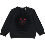 Panço Kız Bebek Nakış Detaylı Sweatshirt - Siyah - 0 - 6 Ay