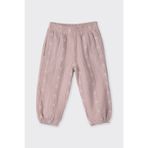 Panço Kız Bebek Nakışlı Müslin Pembe Pantolon
