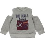 Panço Kız Bebek Sweatshirt 2221GB08065 - 0 - 6 Ay - Gri
