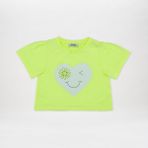 Panço Kız Çocuk Baskı Detaylı T-Shirt - 4 Yaş - Sarı