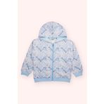Panço Kız Çocuk Fermuarlı Mavi Sweatshirt