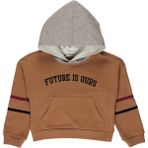 Panço Kız Çocuk Kapüşonlu Sweatshirt - Kahverengi - 5 Yaş