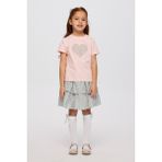 Panço Liberty Kumaş Kısa Kollu Kız Çocuk Tişört - Pembe - 3 Yaş