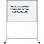 Panda 120 x 140 Cm Mıknatıslı Yüzey Sabit Ayaklı Tekerlekli Yazı Tahtası Pano Beyaz