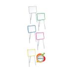 Panda 35 x 45 Gökkuşağı Çerçeve Sabit Ayaklı Laminat Yazı Tahtası (PAN130)