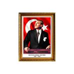 Panda 60 x 80 CM Yaldızlı Çerçeveli Atatürk Portre Tablo Pano - pan640
