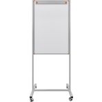 Panda 65 x 100 Cm Laminant Yüzey Sabit Ayaklı Tekerlekli Yazı Tahtası Pano ( Flipcartlı ) Beyaz