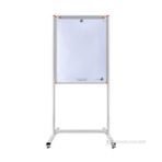 Panda 65X100 (Flip) Tekerlekli Sabit Yazı Tahtası Ayaklı - Beyaz