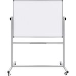 Panda 90X120 CM Beyaz Çift Taraflı Tekerlekli Mobil Yazı Tahtası 1 Adet 360° Dönerli Ayaklı - 1BW-Beyaz