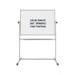 Panda 90X120 Cm Çelik Emaye Yüzey Mobil Yazı Tahtası 360° Dönerli