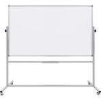 Panda Ayaklı Yazı Tahtası Mobil Çift Taraflı Tekerlekli 360° Dönerli Laminant 120X200 cm - Beyaz - Mobil Ayaklı