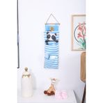Panda Baskılı 3 Cepli Çok Amaçlı Askılı Duvar Tipi Dolap Içi Banyo Mutfak Düzenleyici Organizer 20 x 60