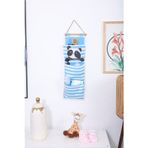 Panda Baskılı 3 Cepli Çok Amaçlı Askılı Duvar Tipi Dolap İçi Banyo Mutfak Düzenleyici Organizer 20 X