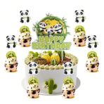 Panda Cupcake Dekorasyonu, 25 Adet Panda Pasta Dekorasyonu Happy Panda Doğum Günü Pastası Dekorasyonu Bebek Partisi, Çocuk Doğum Günü Partisi Aksesuarı