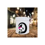 Panda Desenli D Harfi Baskılı Seramik Şık Küllük
