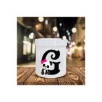 Panda Desenli G Harfi Baskılı Seramik Şık Küllük