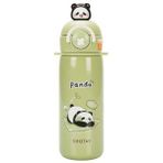 Panda Desenli Termos Matara 430 ml SHT-ST-8818 - Siyah
