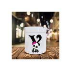 Panda Desenli Y Harfi Baskılı Seramik Şık Küllük