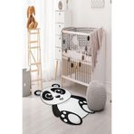 Panda Dijital Baskı Kaymaz Taban Leke Tutmaz Bebek Ve Çocuk Odası Halı Eug_Var_18-1-1399, Beyaz-Siyah, 100 x 160
