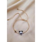 PANDA EL YAPIMI CAM MURANO HALHAL BİLEKLİK