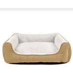Panda group Peluş Köpek Yatağı-Silinebilir -Yıkanabilir-Orta Irk-Pofuduk Peluş Kahve mınder - 65 x 55 cm