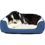 Panda group Peluş Köpek Yatağı-Silinebilir -Yıkanabilir-Orta Irk-Pofuduk Peluş Mavi Minderi - 65 x 55 cm